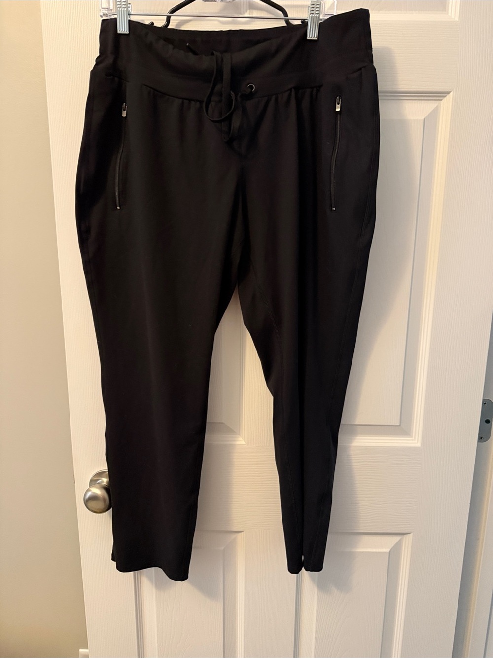 Maurices Black Drawstring Jogger Pants with Zip Pockets